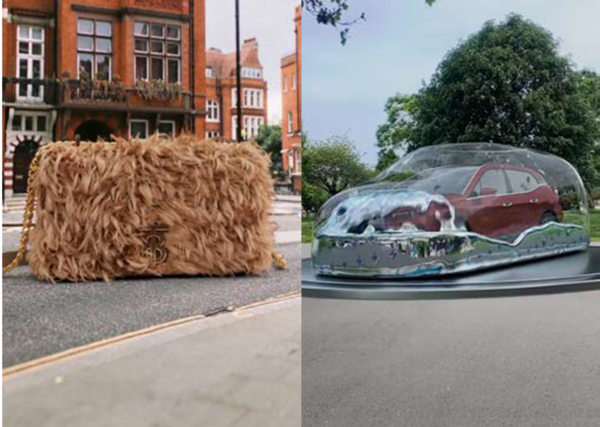 Burberry Lola bag (left) and BMW iX (right) by Shane Fu, courtesy of Jimmy