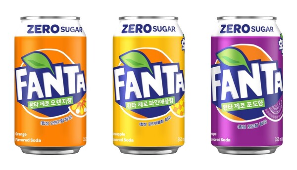 환타 제로 3종 (환타 제로 오렌지향, 환타 제로 파인애플향, 환타 제로 포도향)