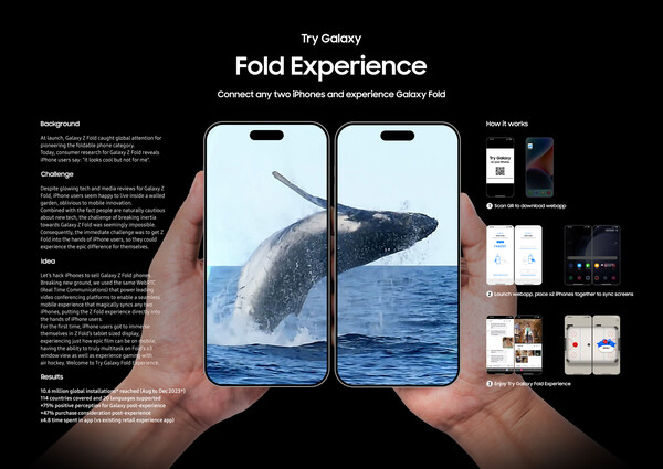 제일기획 금상 수상 "Try Galaxy Fold Experience"