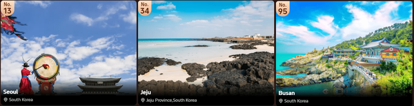 2024 트립.베스트 글로벌 100 내 한국 여행지