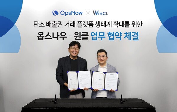 옵스나우 박승우 대표, 오른쪽은 윈클의 박성훈 대표 (왼쪽부터)