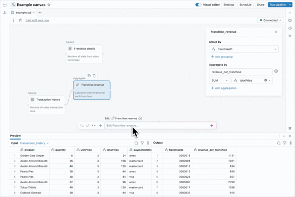 레이크플로우 디자이너는 ETL 구현을 위한 노코드 환경을 제공한다