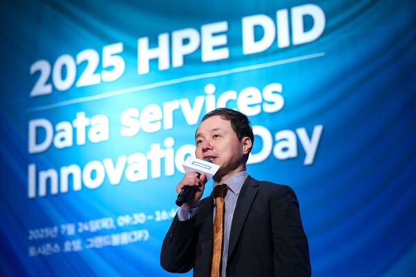 환영사를 전하고 있는 김영채 한국 HPE 대표이사
