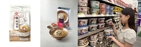 오뚜기, 하림, CU (왼쪽부터)